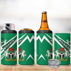Nigeria Coat Of Arms Sporty Style 4 in 1 Can Cooler Tumbler