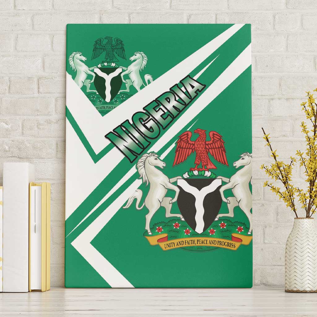 Nigeria Coat Of Arms Sporty Style Canvas Wall Art