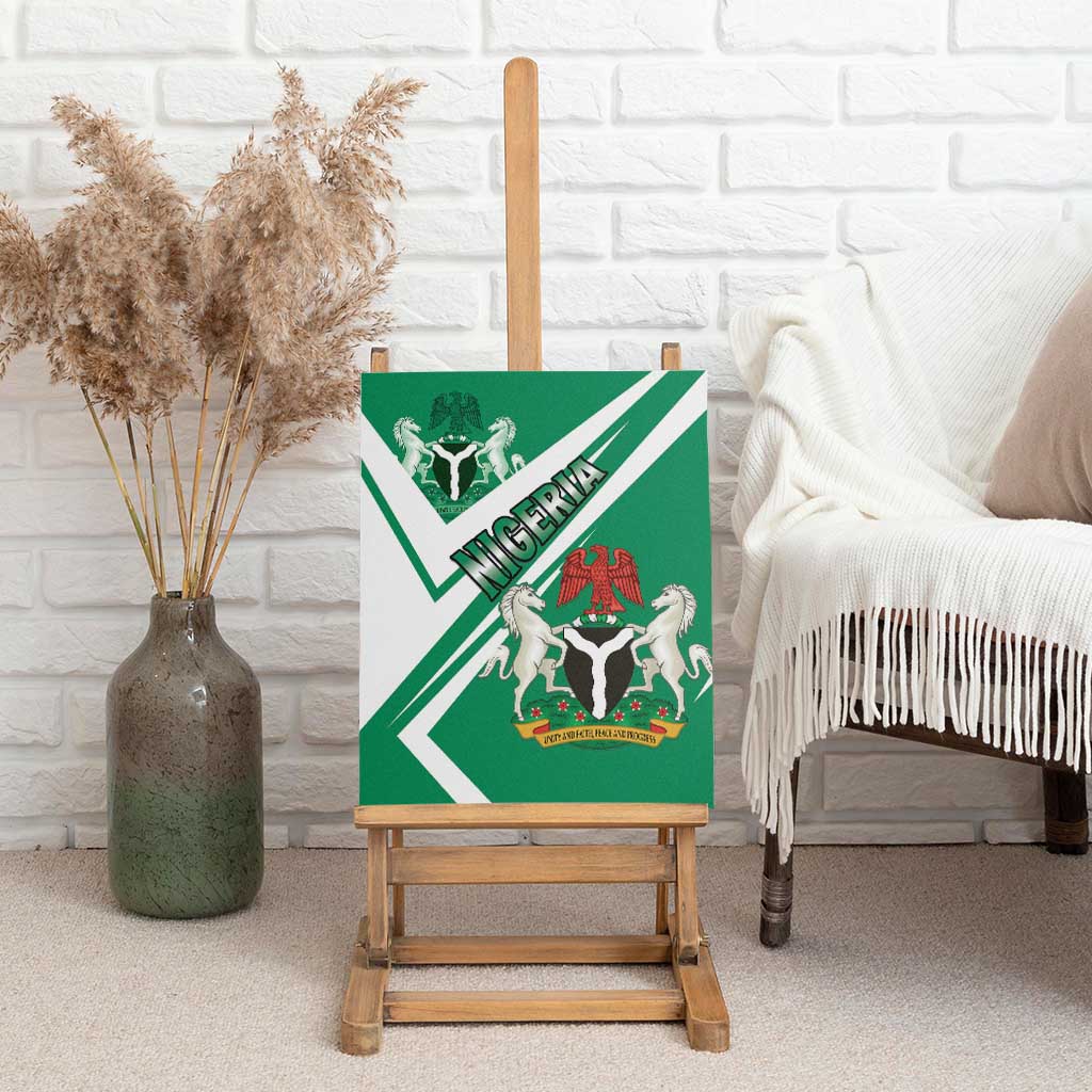 Nigeria Coat Of Arms Sporty Style Canvas Wall Art