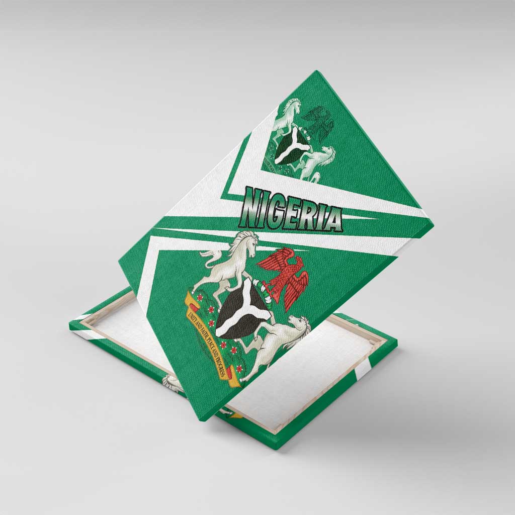 Nigeria Coat Of Arms Sporty Style Canvas Wall Art