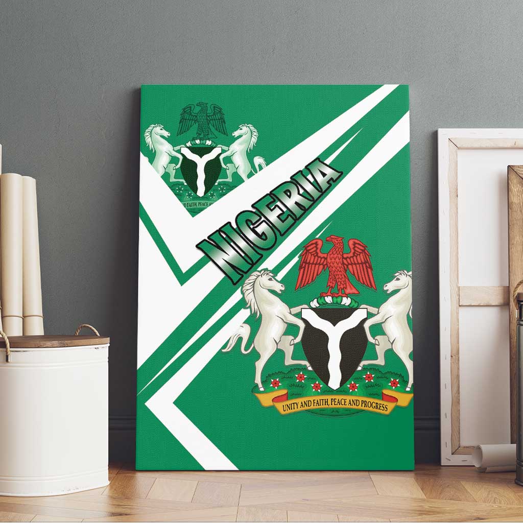 Nigeria Coat Of Arms Sporty Style Canvas Wall Art