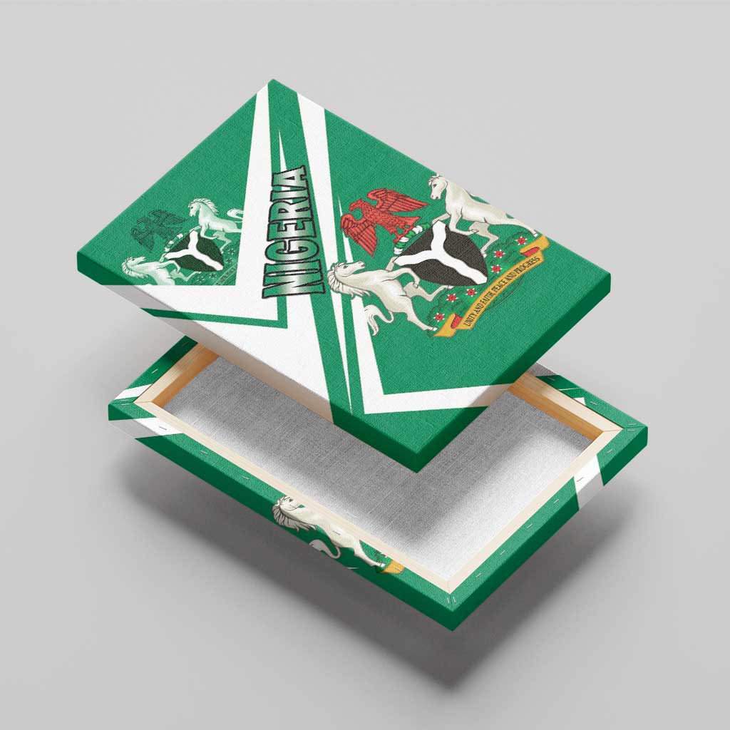 Nigeria Coat Of Arms Sporty Style Canvas Wall Art