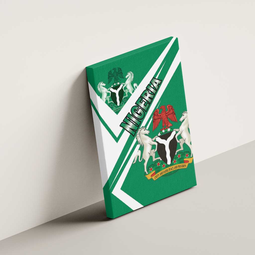 Nigeria Coat Of Arms Sporty Style Canvas Wall Art