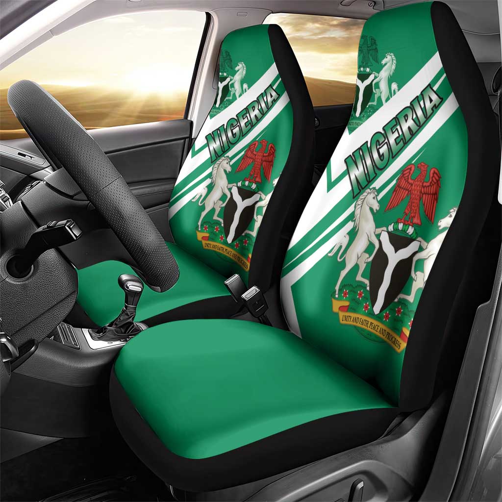 Nigeria Coat Of Arms Sporty Style Car Seat Cover