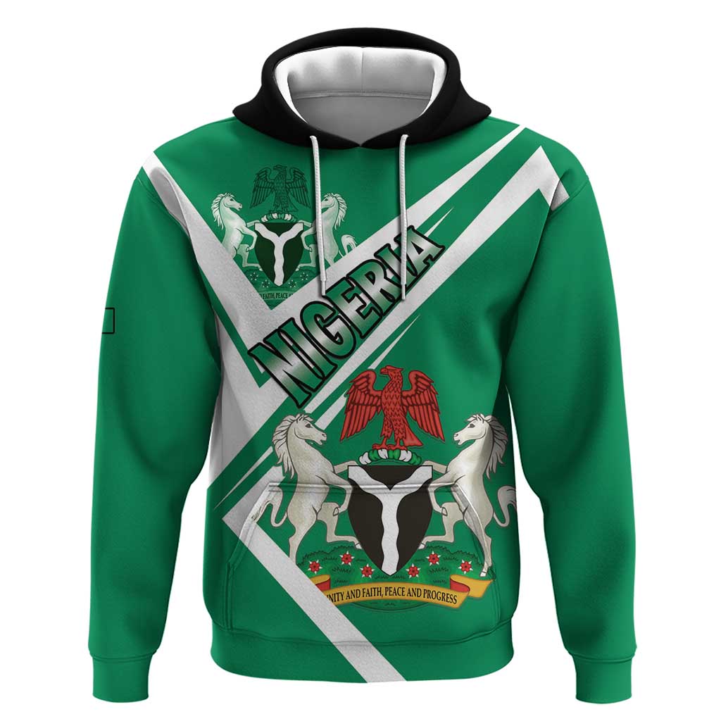 Nigeria Coat Of Arms Sporty Style Hoodie
