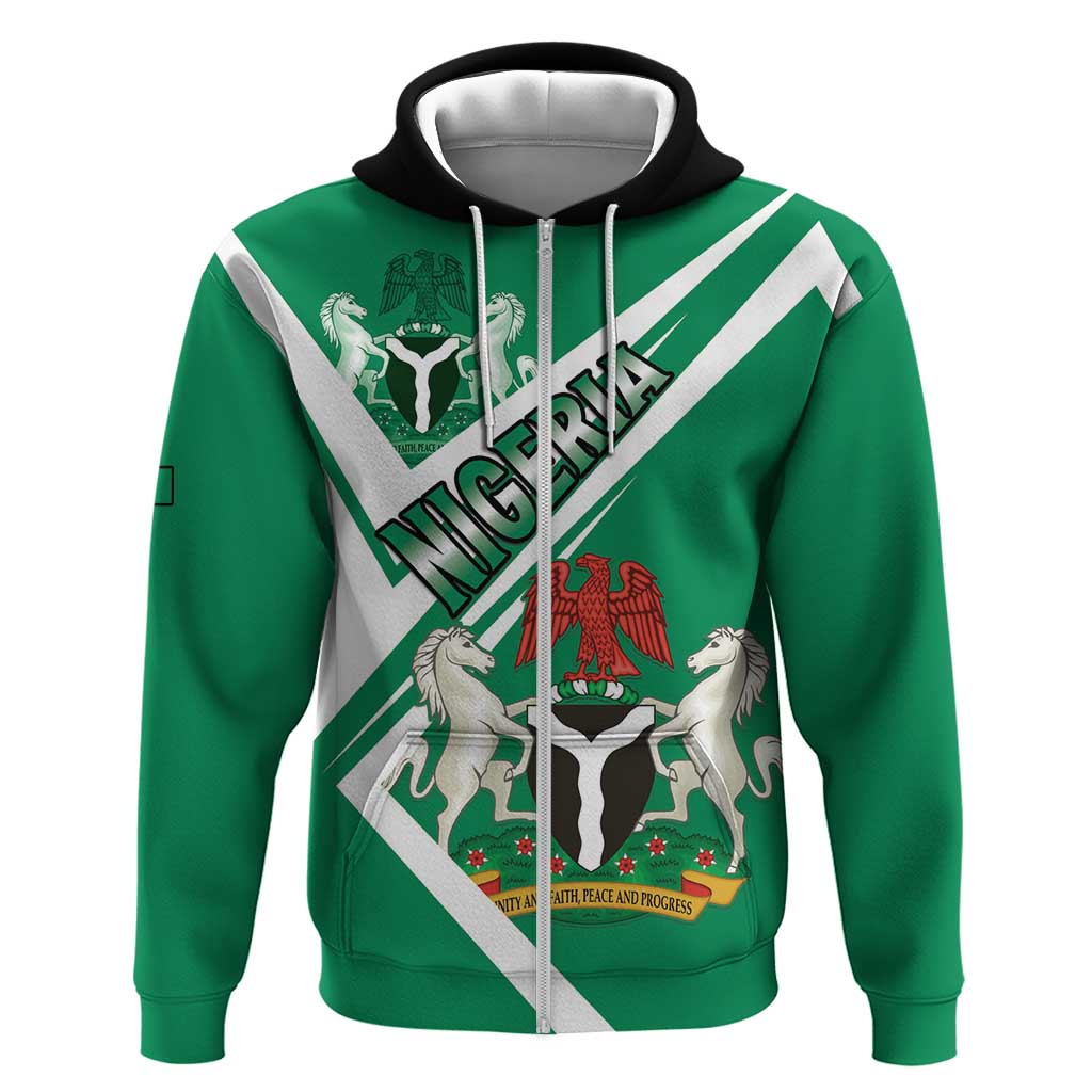 Nigeria Coat Of Arms Sporty Style Hoodie