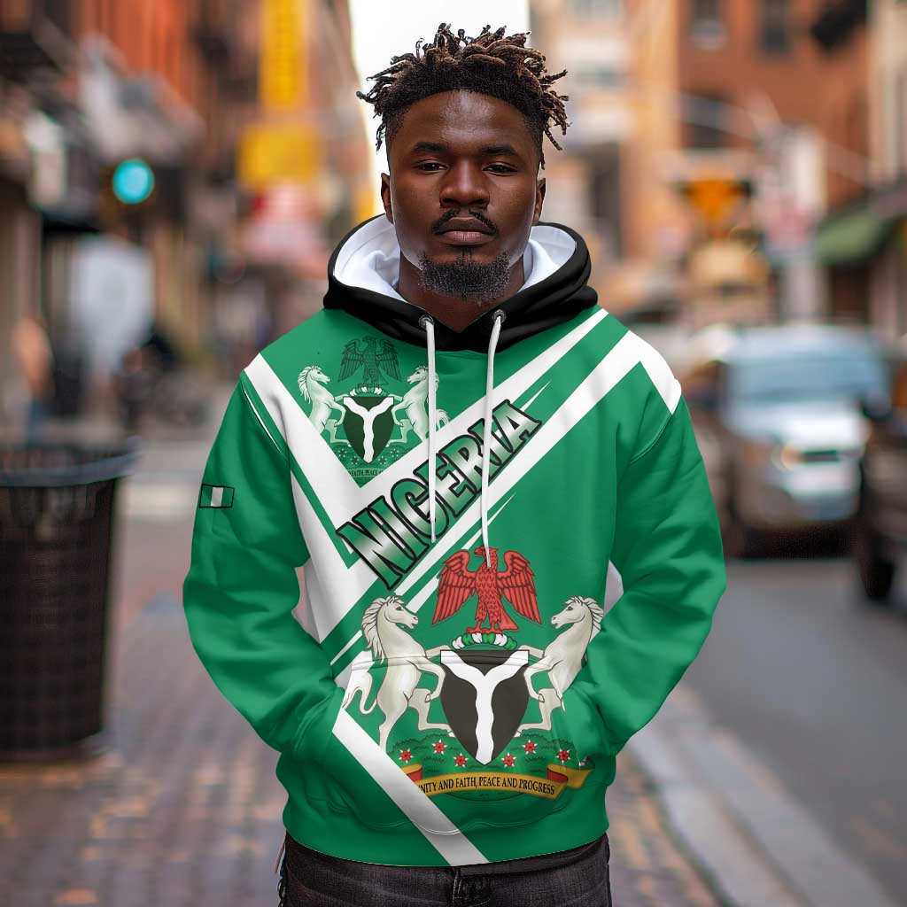 Nigeria Coat Of Arms Sporty Style Hoodie