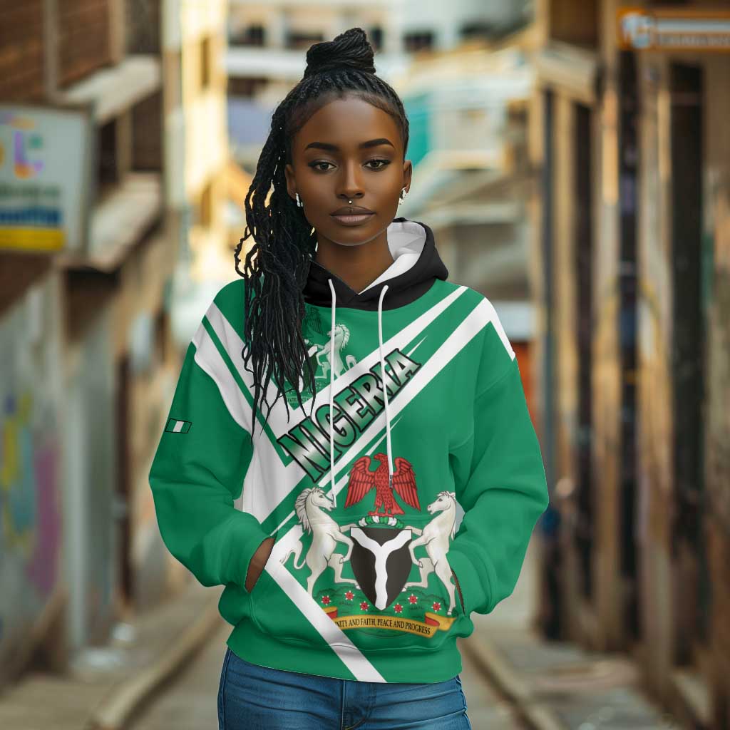 Nigeria Coat Of Arms Sporty Style Hoodie