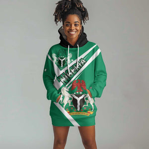 Nigeria Coat Of Arms Sporty Style Hoodie Dress