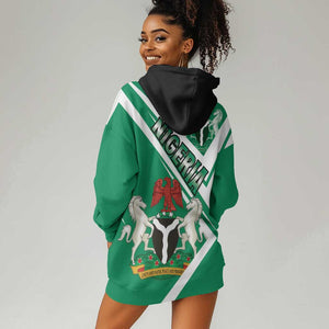 Nigeria Coat Of Arms Sporty Style Hoodie Dress