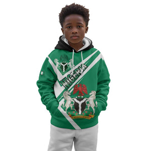 Nigeria Coat Of Arms Sporty Style Kid Hoodie