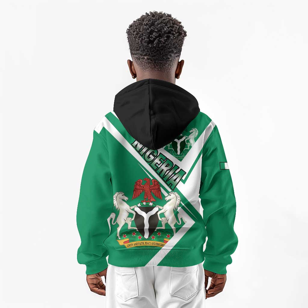 Nigeria Coat Of Arms Sporty Style Kid Hoodie