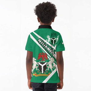 Nigeria Coat Of Arms Sporty Style Kid Polo Shirt