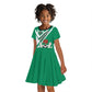 Nigeria Coat Of Arms Sporty Style Kid Short Sleeve Dress