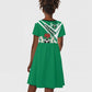 Nigeria Coat Of Arms Sporty Style Kid Short Sleeve Dress