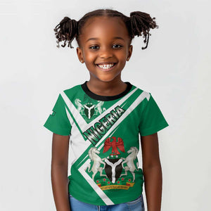 Nigeria Coat Of Arms Sporty Style Kid T shirt