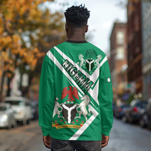 Nigeria Coat Of Arms Sporty Style Long Sleeve Shirt