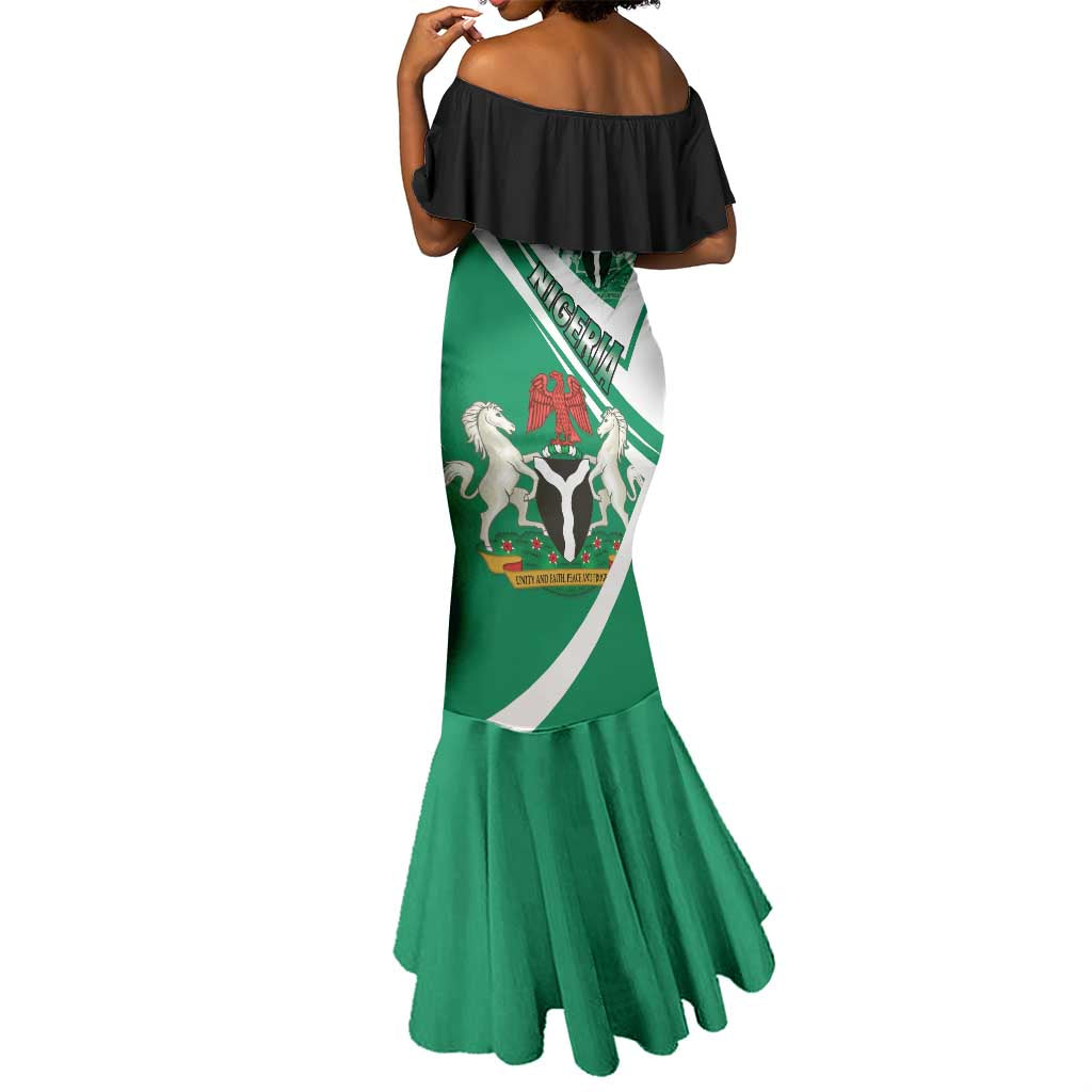 Nigeria Coat Of Arms Sporty Style Mermaid Dress