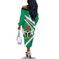 Nigeria Coat Of Arms Sporty Style Off The Shoulder Long Sleeve Dress