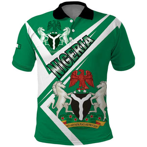Nigeria Coat Of Arms Sporty Style Polo Shirt
