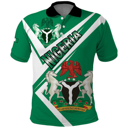 Nigeria Coat Of Arms Sporty Style Polo Shirt