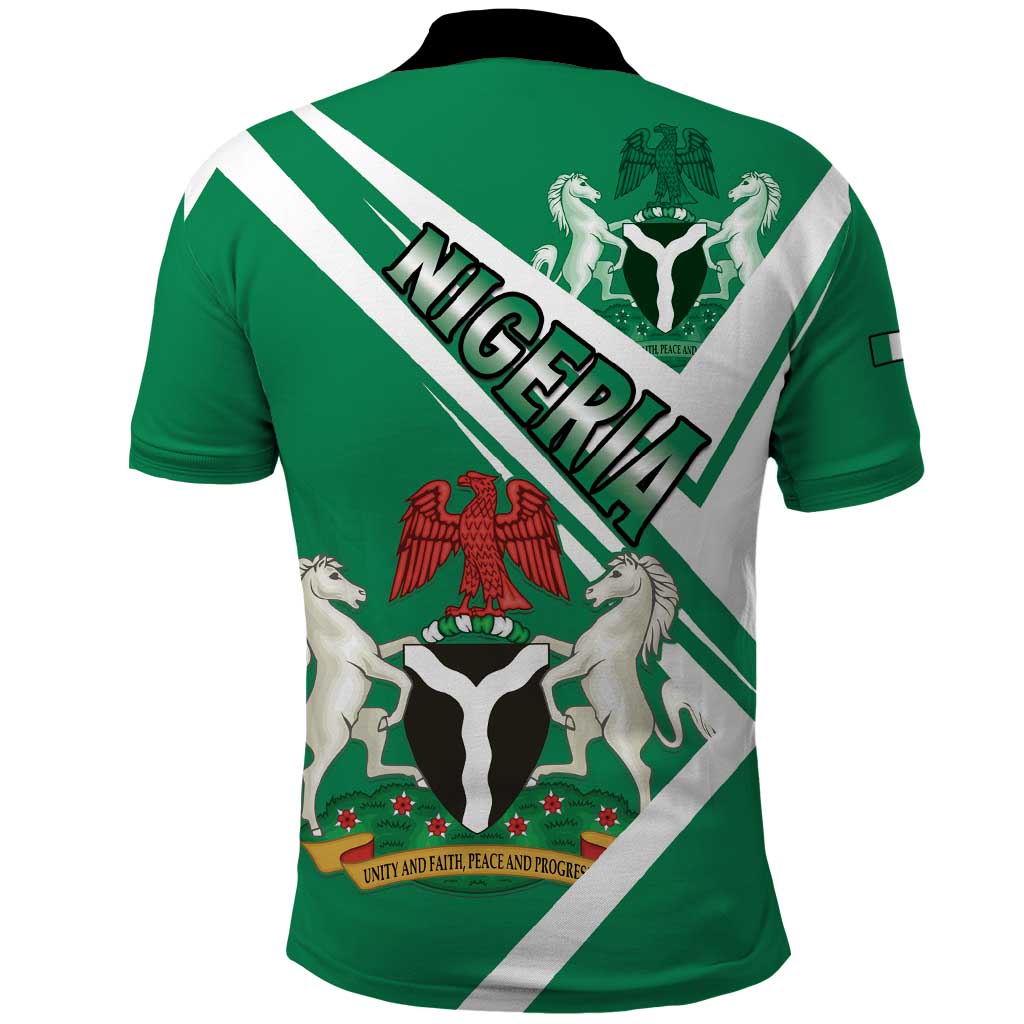 Nigeria Coat Of Arms Sporty Style Polo Shirt