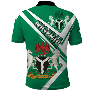 Nigeria Coat Of Arms Sporty Style Polo Shirt