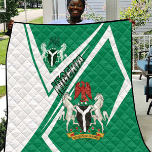 Nigeria Coat Of Arms Sporty Style Quilt