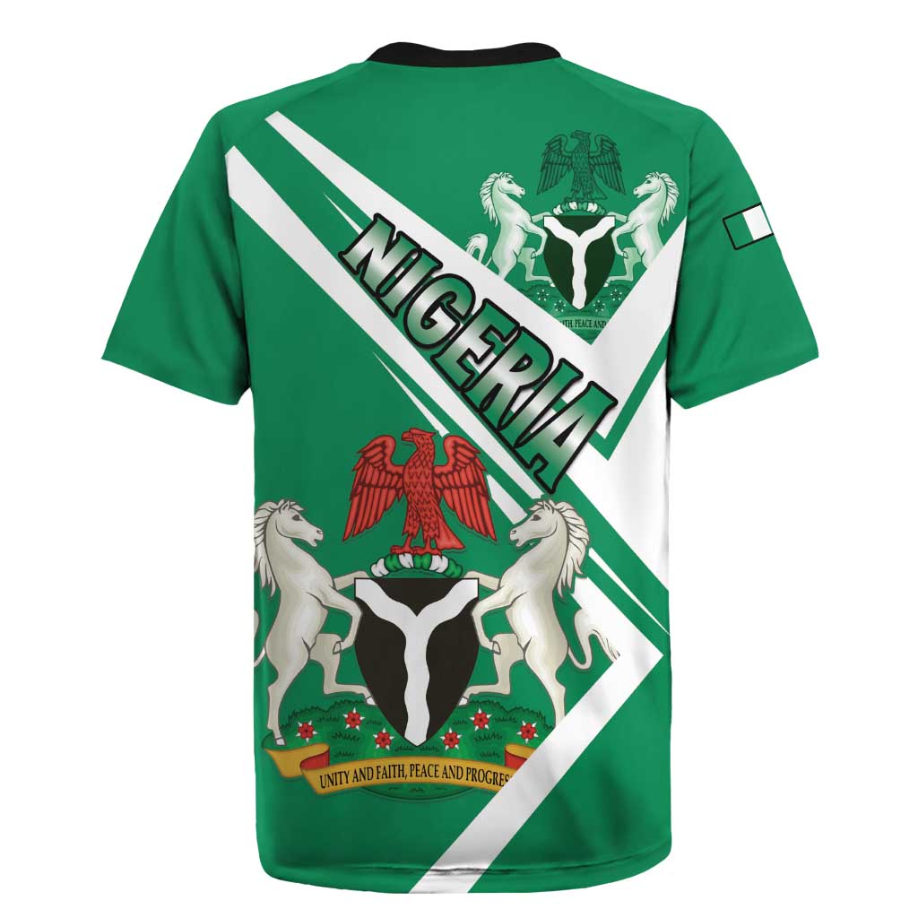 Nigeria Coat Of Arms Sporty Style Rugby Jersey