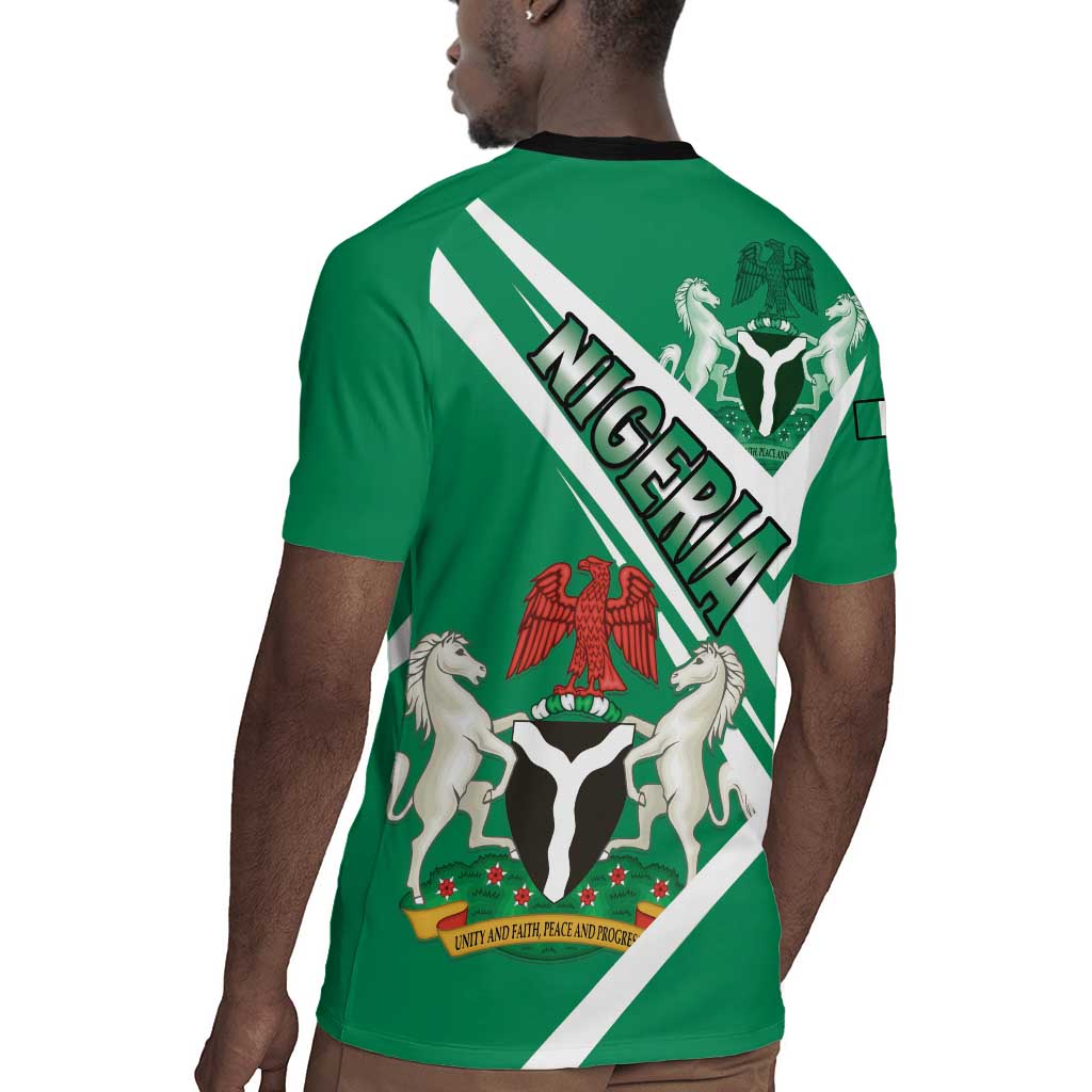 Nigeria Coat Of Arms Sporty Style Rugby Jersey