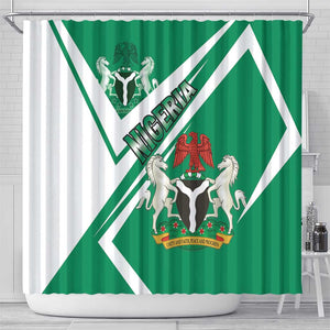 Nigeria Coat Of Arms Sporty Style Shower Curtain