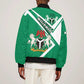 Nigeria Coat Of Arms Sporty Style Sleeve Zip Bomber Jacket