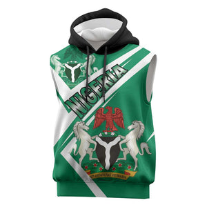 Nigeria Coat Of Arms Sporty Style Sleeveless Hoodie - African Pride
