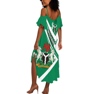 Nigeria Coat Of Arms Sporty Style Summer Maxi Dress