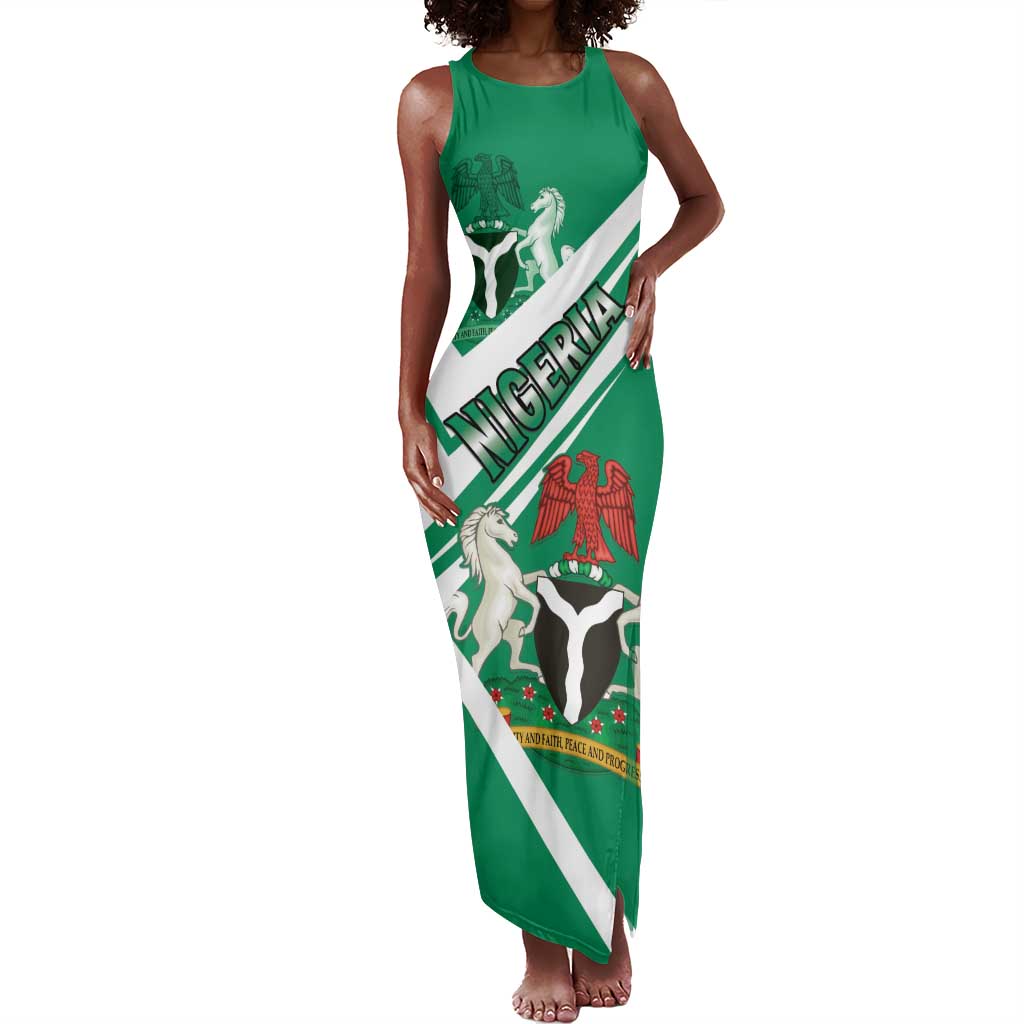 Nigeria Coat Of Arms Sporty Style Tank Maxi Dress