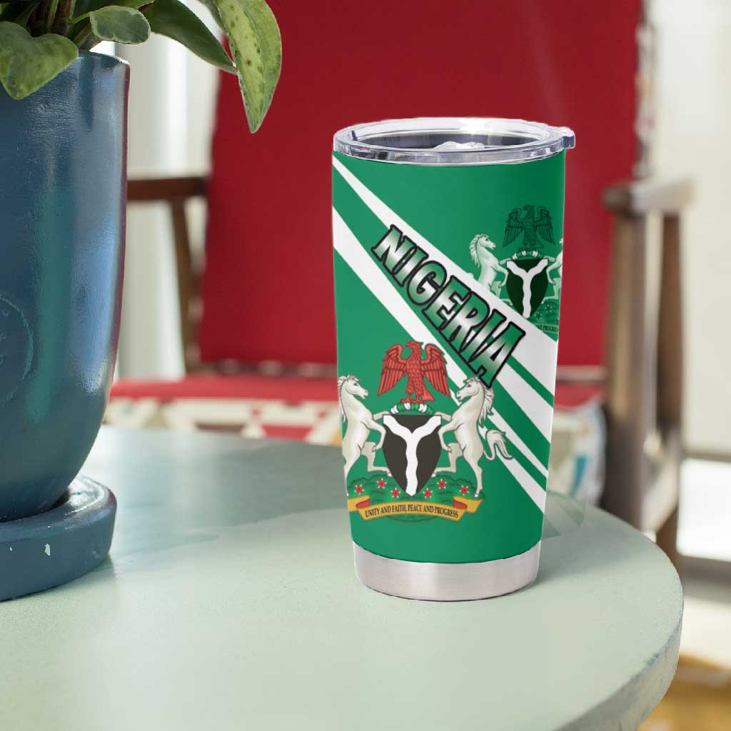 Nigeria Coat Of Arms Sporty Style Tumbler Cup