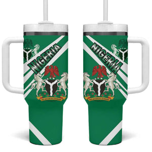 Nigeria Coat Of Arms Sporty Style Tumbler With Handle