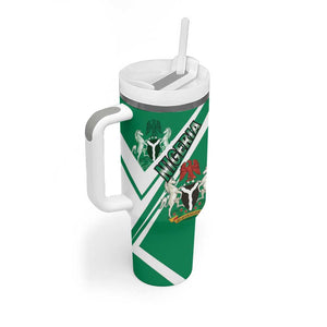 Nigeria Coat Of Arms Sporty Style Tumbler With Handle