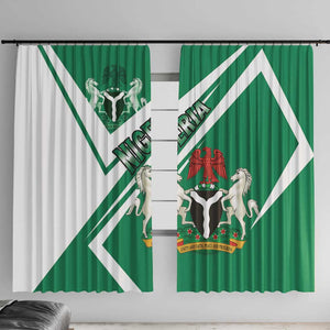 Nigeria Coat Of Arms Sporty Style Window Curtain