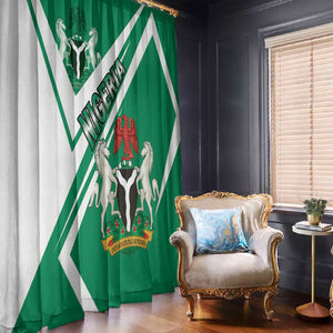 Nigeria Coat Of Arms Sporty Style Window Curtain