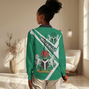 Nigeria Coat Of Arms Sporty Style Women Casual Shirt