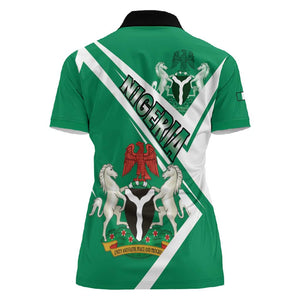 Nigeria Coat Of Arms Sporty Style Women Polo Shirt
