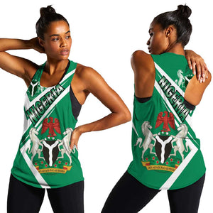 Nigeria Coat Of Arms Sporty Style Women Racerback Tank