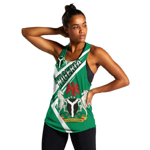 Nigeria Coat Of Arms Sporty Style Women Racerback Tank