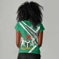 Nigeria Coat Of Arms Sporty Style Women V-Neck T-Shirt