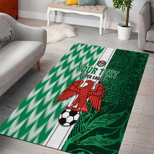 Custom Nigeria Football Area Rug Go Champions