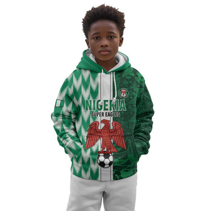 Custom Nigeria Football Kid Hoodie Go Champions