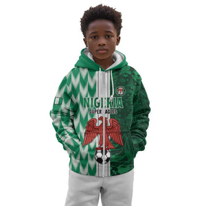 Custom Nigeria Football Kid Hoodie Go Champions