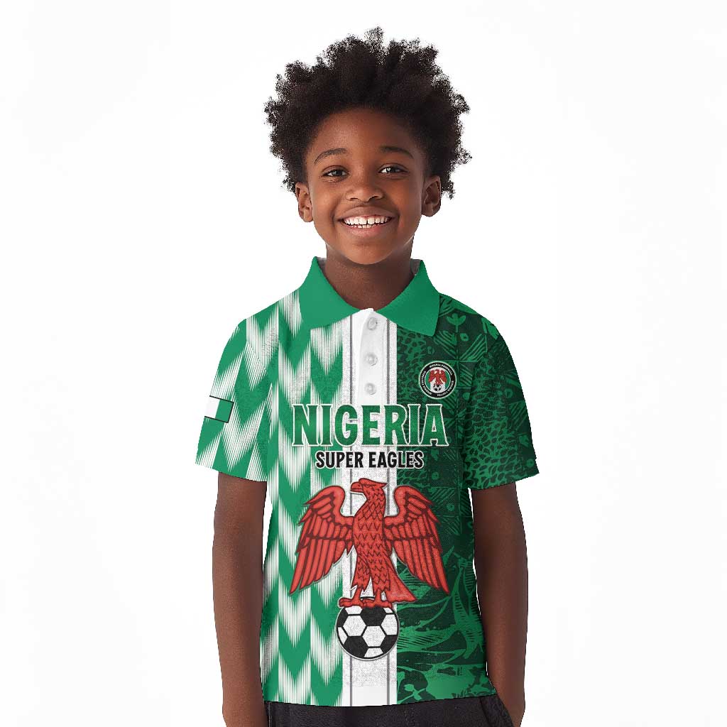Custom Nigeria Football Kid Polo Shirt Go Champions