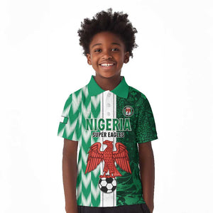 Custom Nigeria Football Kid Polo Shirt Go Champions